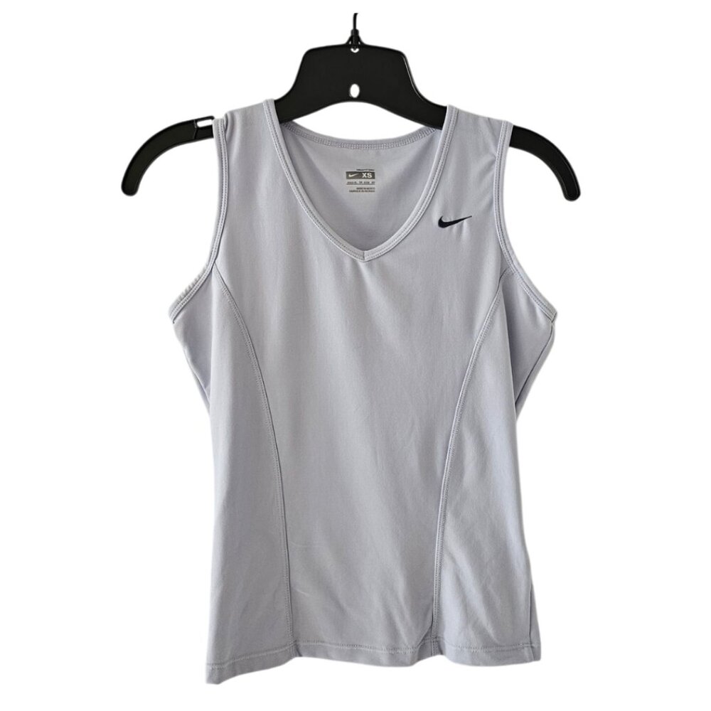 Nike Women's Dri-Fit V-Neck Sleeveless Tank Top | EUC | XS | Light Blue